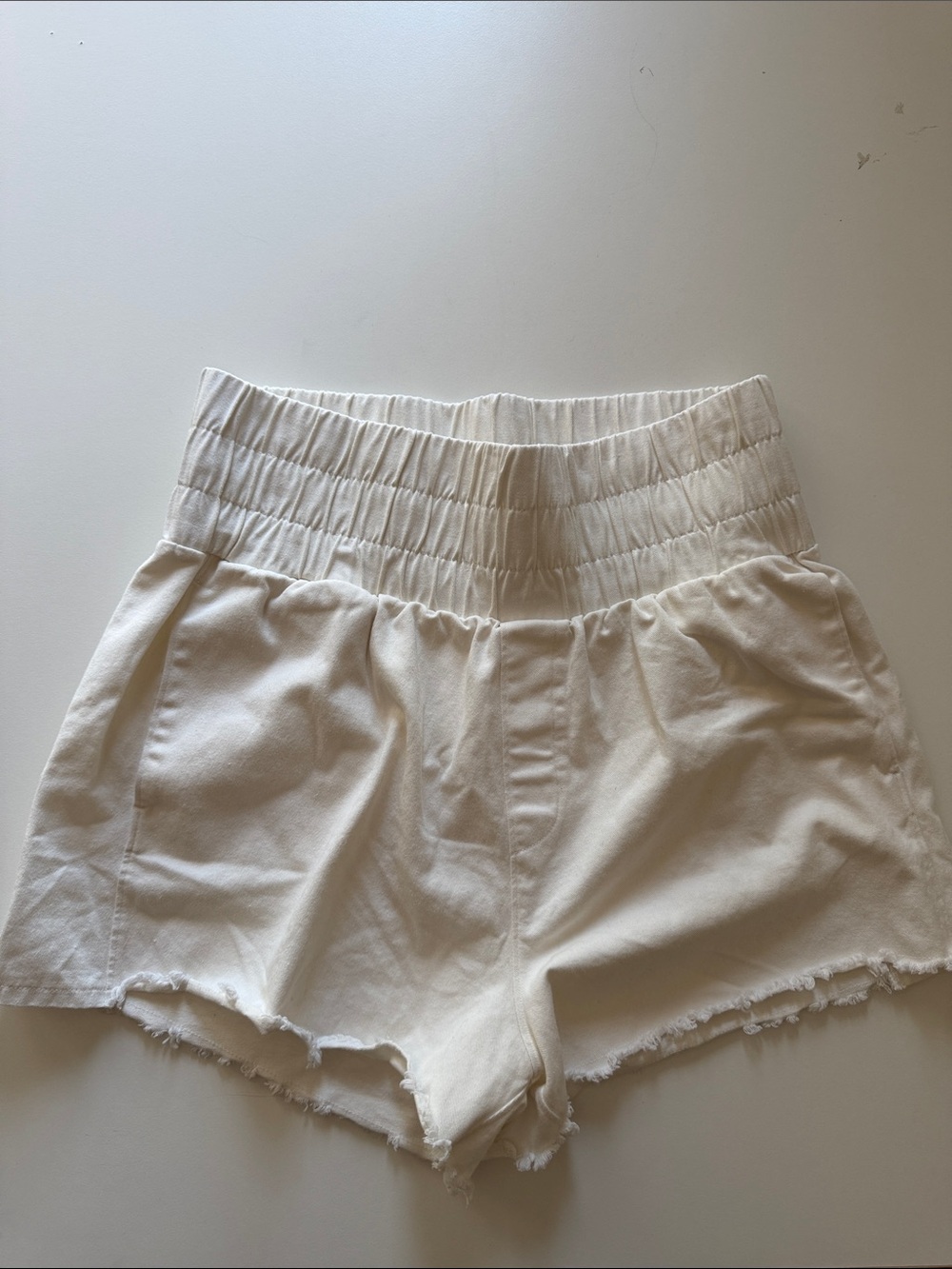 New in | S | Women's High-Waist Elastic Band White | Shorts